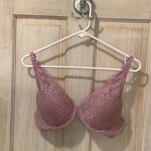 Auden Pink Lace Full-Coverage Bra